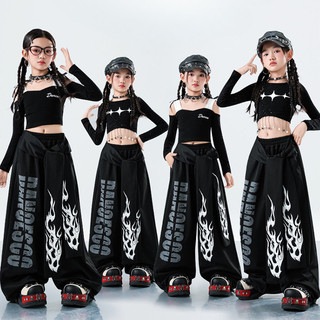 Trang phục khiêu vũ Jazz phong cách Hàn Quốc mới, Áo Crop Top Jazz dành cho trẻ em, Hợp thời trang cho bé gái, Trang phục biểu diễn khiêu vũ đường phố dành cho trẻ em