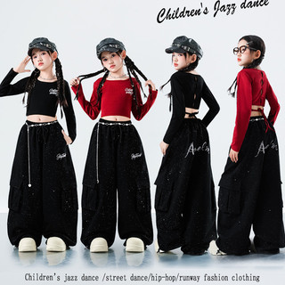 Đồ Nhảy Hiện Đại Hiphop Trẻ Em Set Đồ Dance Jazz Quần Nhảy Crop Top Đồ Nhảy Cho Bé Gái Bộ Tập Nhảy Cho