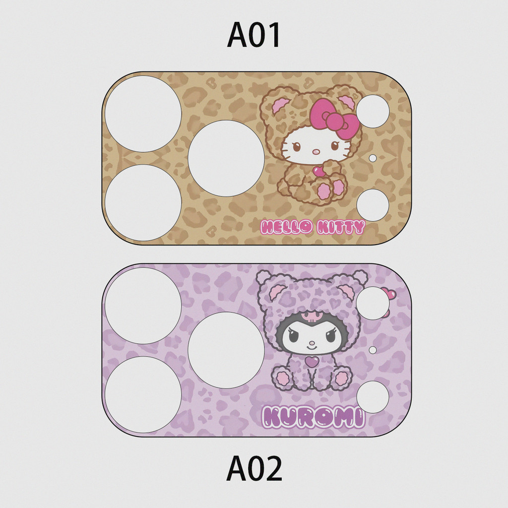 [2 Cái] Sanrio Hello Kitty Kuromi Cinnamoroll Miếng Dán Giấy Máy Ảnh Mềm Mỏng Cho iPhone 17 Pro / 17 Pro Max Trang Trí Phim Máy Ảnh Chống Mài Mòn Chống Trầy Xước Bảo Vệ Camera