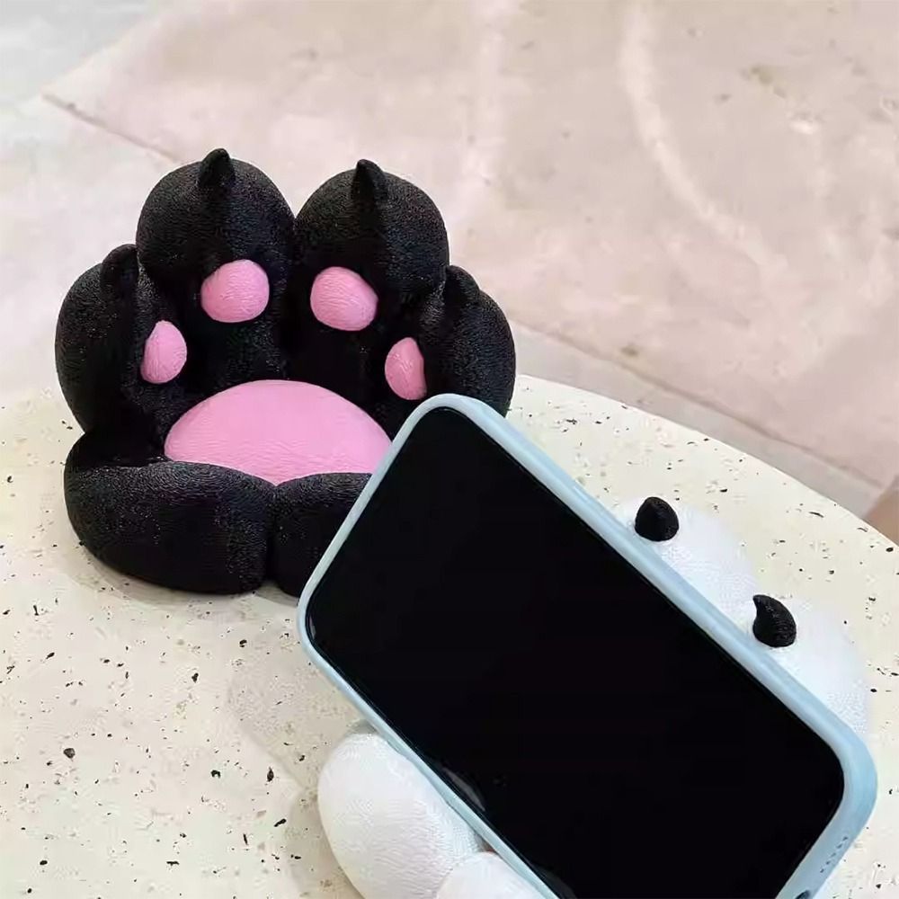 Giá đỡ điện thoại ESSENCEH Claw, Trang trí máy tính để bàn Giá đỡ điện thoại miếng đệm mèo vui nhộn, Giá đỡ điện thoại di động in bền bỉ cho người sắp xếp máy tính để bàn