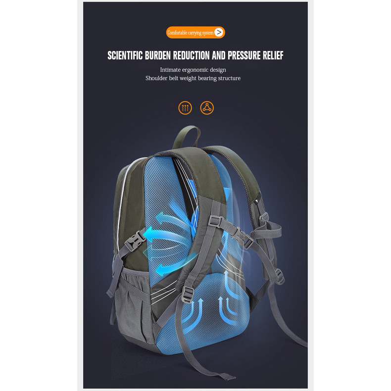 Balo leo núi CAMEL CROWN 30L không thấm nước sức chứa lớn cho đi bộ đường dài/ sử dụng ngoài trời