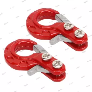 PYCOU 2 Móc Kéo Tời, Móc kéo RC hạng nặng bằng kim loại, Móc dây kéo Mini phù hợp đa năng bền bỉ cho SCX10 / D90 / D110 / TF2 / TRX4 1 / 10 RC Xe tải bánh xích cho các mẫu đường