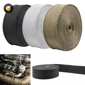 {TB & Bag} Đầu băng giữ nhiệt ống xả xe máy Dây buộc chịu nhiệt bằng sợi cách nhiệt Cotton Bộ phận bảo vệ nhiệt độ cao.