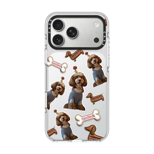 Phim hoạt hình pha lê băng từ tính cho chó trong suốt Vỏ điện thoại cho iPhone 17 Pro Max 16 15 14 13 17Air 16Plus Vỏ cứng Vỏ bảo vệ chống sốc