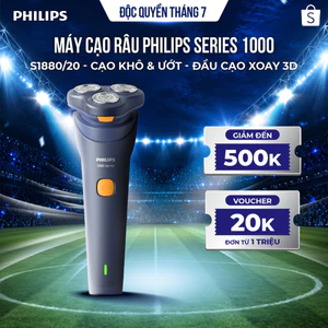 Máy cạo râu Philips S1880/00 Series 1000 – cạo khô & ướt, chống nước, đầu xoay 3D