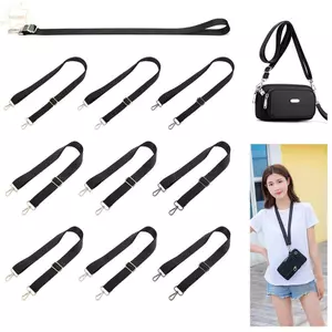 Dây đeo túi AWNGD, Dây đeo túi đeo vai Nylon màu đen, Phụ kiện túi xách có thể điều chỉnh Tay cầm Túi đeo chéo
