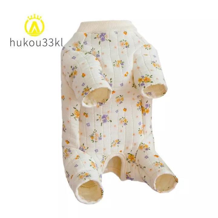 Mùa Đông Ấm Áp Cotton Thú Cưng Chó Quần Áo Cho Chó Nhỏ Quấn Bụng Áo liền quần Bộ Đồ Ngủ Chihuahua Chó Con Mèo Onesie Pijamas