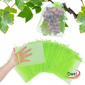 DWEL 30 Chiếc Túi Bảo Vệ Thực Vật Dụng Cụ Làm Vườn Có Thể Tái Sử Dụng Bảo Vệ Trái Cây Bảo Vệ Thực Vật Hoa Rau Dây Rút Chống Côn Trùng Lưới Bảo Vệ Túi