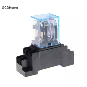 GCDHome 10A AC220V Cuộn Dây Rơle Nguồn LY2NJ HH62P 8 Chân 2 Mở 2 Đóng Với Đế Soet HOT