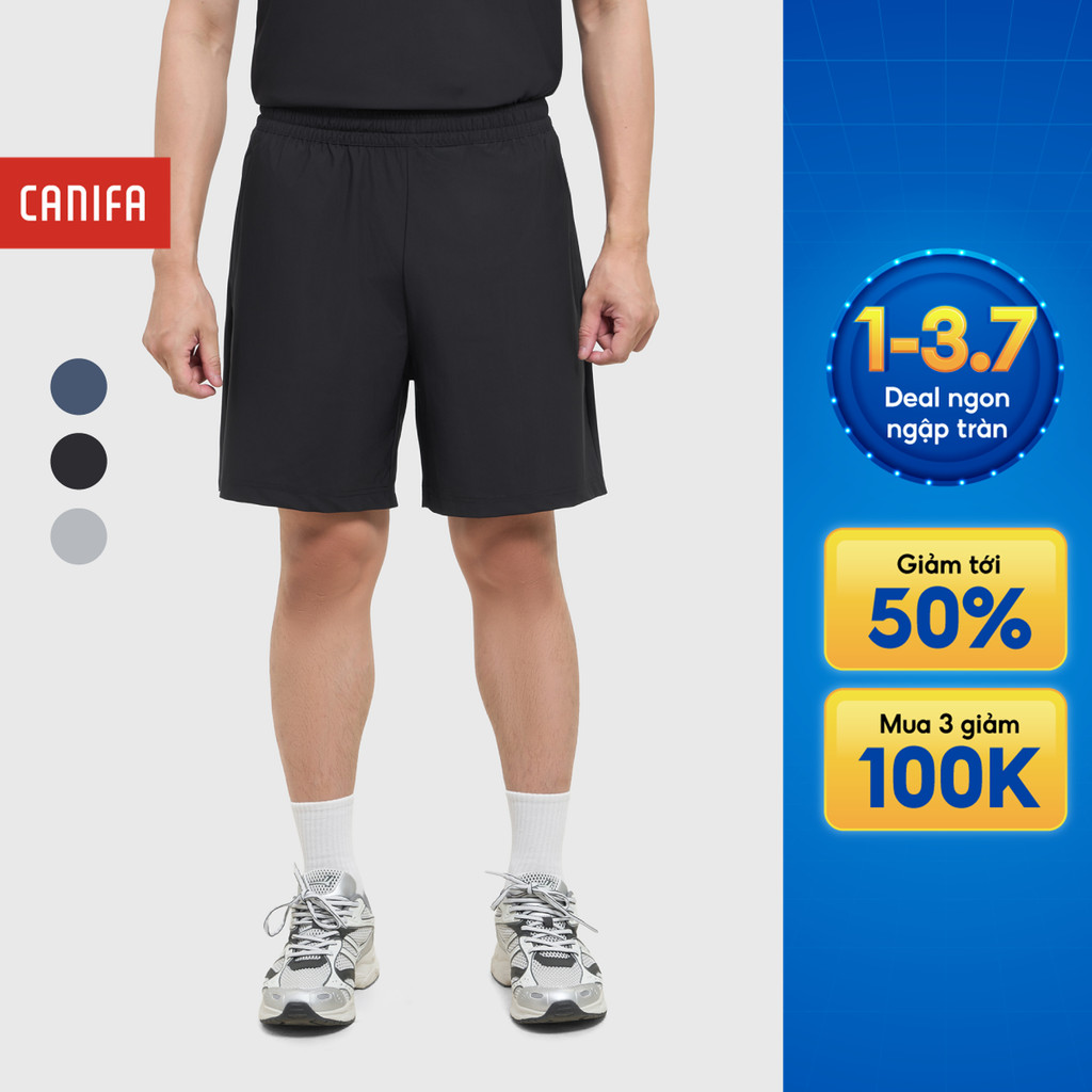 Quần short active nam CANIFA chất liệu mỏng nhẹ dễ dàng vận động 8BS26S002