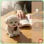 Squishy Teddy Dog Đồ chơi giảm căng thẳng với khăn quàng cổ sang trọng dễ thương Thân thiện với da Họa tiết mềm Bóp Đồ chơi dành cho học sinh Thi Giảm lo âu