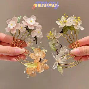 TMOY Lược Tóc Cổ Điển Phong Cách Trung Hoa Tóc Sti Hình Chữ U Hoa Sườn Xám Kẹp Tóc Cho Phụ Kiện Hanfu TMOY
