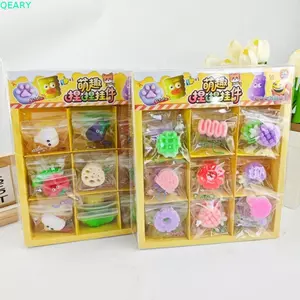 QEARY Squishy Crystal Bun, Bánh bao Mini dễ thương có thể bóp được Squishy, Móc khóa đồ chơi Prank Hình thức ăn Pinch Fidget Đồ chơi cảm giác Đồ chơi trẻ em