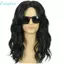 FUJIOU Tóc Giả Nhập Vai Màu Đen Dài, Tiệc Cosplay Full Head Trang Phục Halloween Tóc Giả, 70s 80 Retro Punk Anime Nam Tổng Hợp Tóc Giả Hộp Đêm Thanh