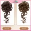 MYPANDA 2 Chiếc Xộn Xộn Bun Hair Piece Tousled Updo Với Tendrils Hair Bun Extensions Wavy xoăn tóc dành cho nữ.