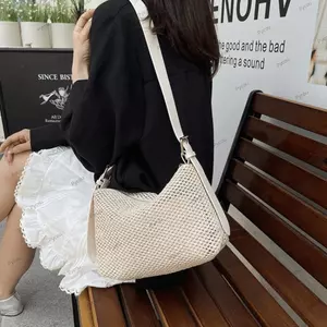 Túi Rơm PYCOU, Túi Đeo Vai Dệt Bím Handmade, Túi Xách Mây Mây Dung Tích Lớn Thời Trang Nữ Cô Gái