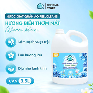 Combo 2 Nước Giặt FeelCleans 3.5L (Tím-Xanh) Sweet Glow Và Warm Bloom Đánh Bay Vết Bẩn, Lưu Hương Lâu, Mềm Mại Sợi Vải