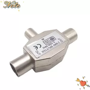 Bộ phân phối ăng-ten loại T / F NOTE1, Đầu nối đồng trục trên không Jack TV, Bộ chuyển đổi bộ chia ăng-ten TV 2 chiều Cắm TV / T Adapter Khớp nối đồng trục