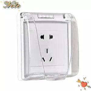 Hộp chống nước ổ cắm NOTE1, Vỏ bảo vệ công tắc tự dính bằng nhựa, Nguồn cung cấp ổ cắm điện 86 loại Hộp chống văng treo tường Phòng tắm