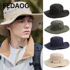Mũ câu cá FEDAOG, Mũ xô khô nhanh chống tia cực tím, Mũ chống nắng vành rộng thoáng khí di động có thể gập lại dành cho nam nữ