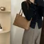 Túi làm việc nữ WANYEDI, Túi đeo vai hai tay cầm có khóa kéo, Da PU nguyên khối Dung tích lớn Túi tay cầm hàng ngày