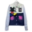 T Thái Lan Dạo Phố 2026 Thu Đông Phong Cách Mới Hoạt Hình Miếng Dán Graffiti Khâu Denim Sọc Áo Sơ Mi Nữ Rời Top
