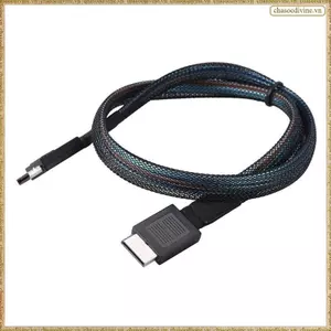 Cáp PCIE4.0 MINI SAS 24Gbps Cáp nối dài dữ liệu Oculink SFF-8611 sang SFF-8611 Đường truyền dữ liệu máy chủ (1m)