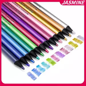 JASMINE 12 Màu Kim Loại Màu Bút Chì Vẽ Phác Thảo Bộ Màu Bút Chì Brutfuner Chuyên Nghiệp Nghệ Thuật Cung Cấp Cho Nghệ Sĩ JASMINE