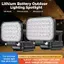 < WHPHous-t > Đèn pin LED sạc 3 / 4 Inch 120W Pin Li-Ion 21V Đầu ra USB kép Đèn pin sáng để đi bộ ban đêm Câu cá cắm trại đẹp