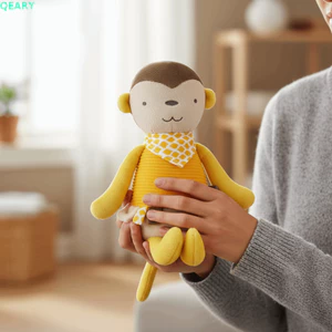 QEARY Monkey Đồ chơi sang trọng, Hoạt hình Kawaii Đồ chơi thú nhồi bông dễ thương, Khỉ Thú nhồi bông Búp bê thủ công Trẻ em Gits Đồ chơi sang trọng cỡ lớn Sinh nhật