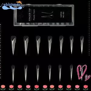 EBINLANDS 140 Chiếc Dual Nail Forms, Full Cover Hawk Shape Gel Nail Molds, Acrylic Thời Trang Có Thể Tái Sử Dụng Móng Vuốt Rồng Đầu Móng Tay Nữ