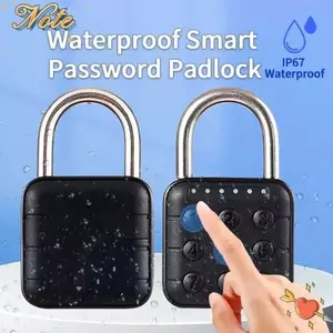 Ổ khóa vân tay thông minh NOTE1, Khóa khóa vân tay không cần chìa khóa chống trộm, Khóa kỹ thuật số chạy bằng pin chống nước an ninh di động tại nhà