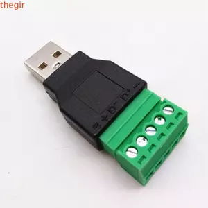 Đầu nối USB THEGIRL8B, Với 5 chân Vít Nam / Nữ 5 Pin Cắm USB, Nam / Nữ Để Vít Adapter Loại a Có Tấm chắn Bàn phím đầu cuối vít 5 chân không hàn