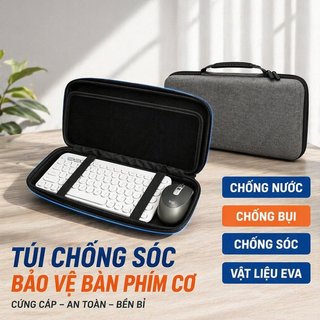 Túi Đựng Bàn Phím Cơ Chất Liệu Eva Cao Cấp Chống Nước Chống Sốc Chống Bụi Thiết Kế Cứng Có Tay Cầm