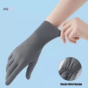 JULYHOT Ice Silk Mùa Hè Găng Tay Chống Trượt Chống Tia UV Màn Hình Cảm Ứng Nhẹ Chống Mồ Hôi Cho Đi Xe Đạp Đi Bộ Đường Dài Lái Xe Massivedeals