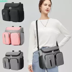 Túi đeo vai QEARY Mommy, Túi treo lưu trữ xe đẩy đa chức năng bằng vải Oxford, Túi đựng tã nhiều túi đựng tã dung tích lớn chống nước di động
