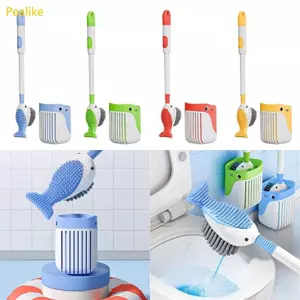 Pealike Hoạt Hình Cá Voi Bàn Chải Vệ Sinh Giá Đỡ Phòng Tắm Bồn Cầu Bát Đựng Bàn Chải Lỏng