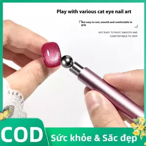 Trong Kho Đôi-End Từ Mèo Mắt Móng Tay Nam Châm Dính Với Quả Bóng Thép Cho Gel Đánh Bóng Cá Tuyết