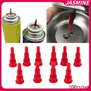 JASMINE 10 Cái Bộ Chuyển Đổi Đầu Phun Butan Chuyển Đổi Cassette Tank Thành Bể Bơm Hơi Đầu Nối Đầu Phun Khí Để Lấp Đầy JASMINE