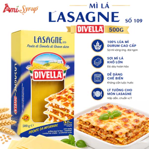 Mì Lá Lasagne Divella Số 109 Hộp 500g – Chuẩn Ý Cho Món Lasagna Đút Lò Đẳng Cấp