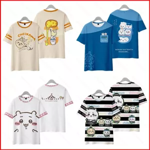 Chiikawa Anime Áo Sơ Mi Tay Ngắn Top Unisex Cosplay 3D Tee Đồ Họa Thời Trang Áo Thun Thường Ngày Plus Kích Thước