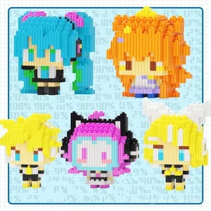 Hatsune Miku Kagamine Rin Kagamine Len Khối Xây Dựng Bộ Hình DIY Sáng Tạo Hội Mini Khối Búp Bê Đồ Trang Trí Nhân Vật Sưu Tập Mô Hình Đồ Chơi Quà Tặng Cho Người Hâm Mộ Anime