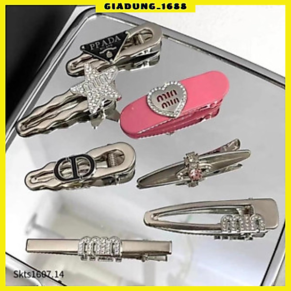 Set 7 kẹp tóc Blackpink mạ bạc siêu xinh (   hot)