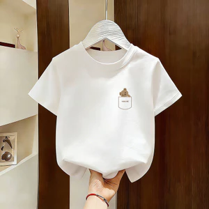 Bé Trai Áo Thun Tay Ngắn Cotton Nguyên Chất Vừa Lớn Quần Áo Trẻ Em Phong Cách Hàn Quốc Mùa Hè 2026 Cho Bé Hoạt Hình Hợp Thời Trang Áo Sơ Mi Nửa Tay UOUV