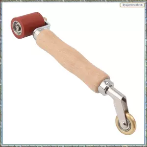 Con lăn giấy dán tường 40mm Con lăn đường may Thép, Tay cầm bằng gỗ Con lăn đường may silicon Sử dụng kép Bánh xe đồng thau để hàn PVC Dễ sử dụng Dễ dàng mang theo