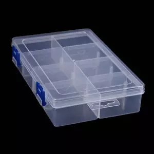 Hộp đựng nhựa đa chức năng 8 lưới 20x13.5x4.5cm Hộp đựng trong suốt FSI