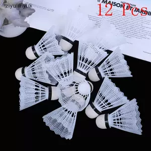 Ziyulinyuk 12 Bóng Cầu Lông Bằng Nhựa Trắng Shuttlecos Huấn Luyện Thể Thao VN