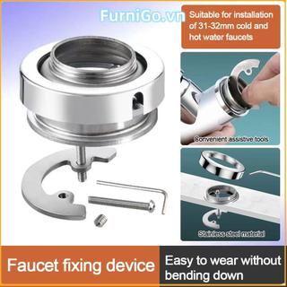 FURNIGO Đai ốc đế cố định, Chốt vòi vòng tròn buộc cài đặt vòi chống mất, Bộ lắp đặt cố định nhanh bền bỉ Phụ kiện bồn rửa phòng tắm nhà bếp