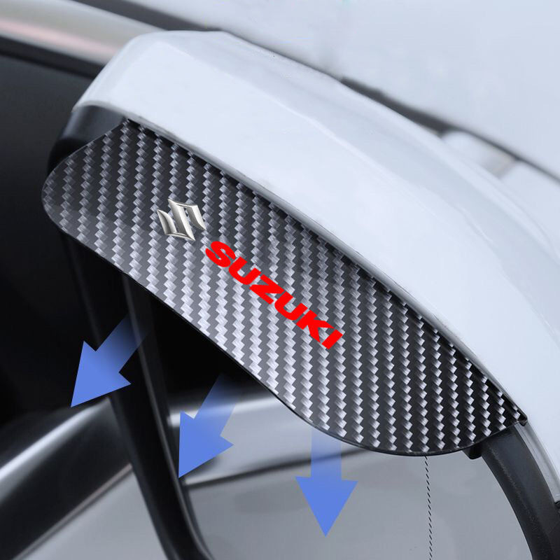 Suzuki Sợi Carbon Gương Chiếu Hậu Mưa Lông Mày Hiệu Quả Cao Chống Mưa Và Chống Thấm Nước Kính Chắn Nắng Trang Trí Xe Hơi Phụ Kiện Cho Swift Vitara Jimny SX4 APV Phụ Kiện
