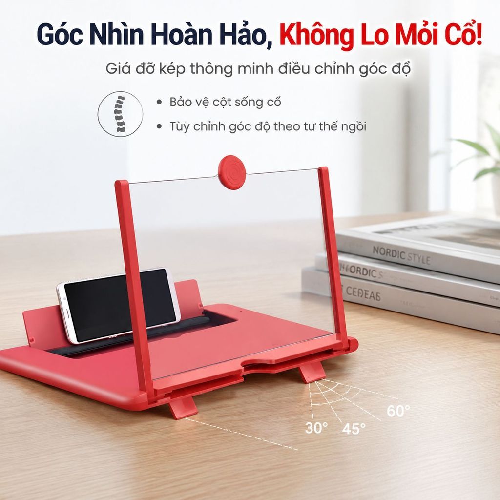 [SIÊU NÉT 12 INCH] Kính Phóng Màn Hình Điện Thoại 12 Inch Kéo Dãn/Giá Đỡ Đa Năng/Phụ Kiện Xem Phim HD Chống Lóa/Kính lúp màn hình điện thoại di động HD có thể kéo ra